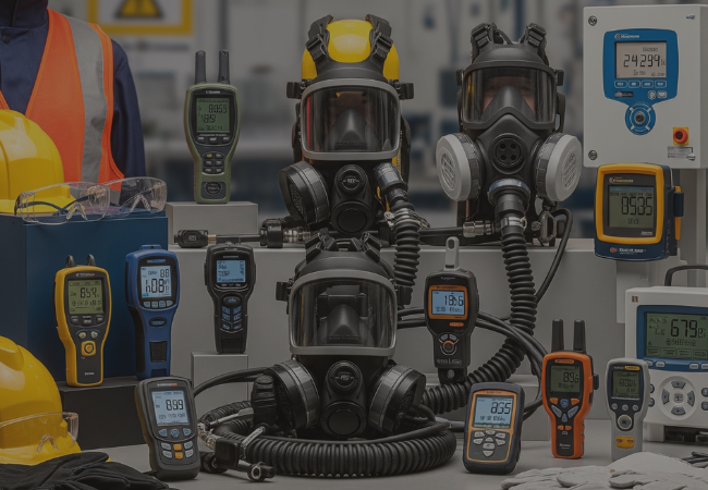 Safety helmets, PPE and industrial monitoring equipment